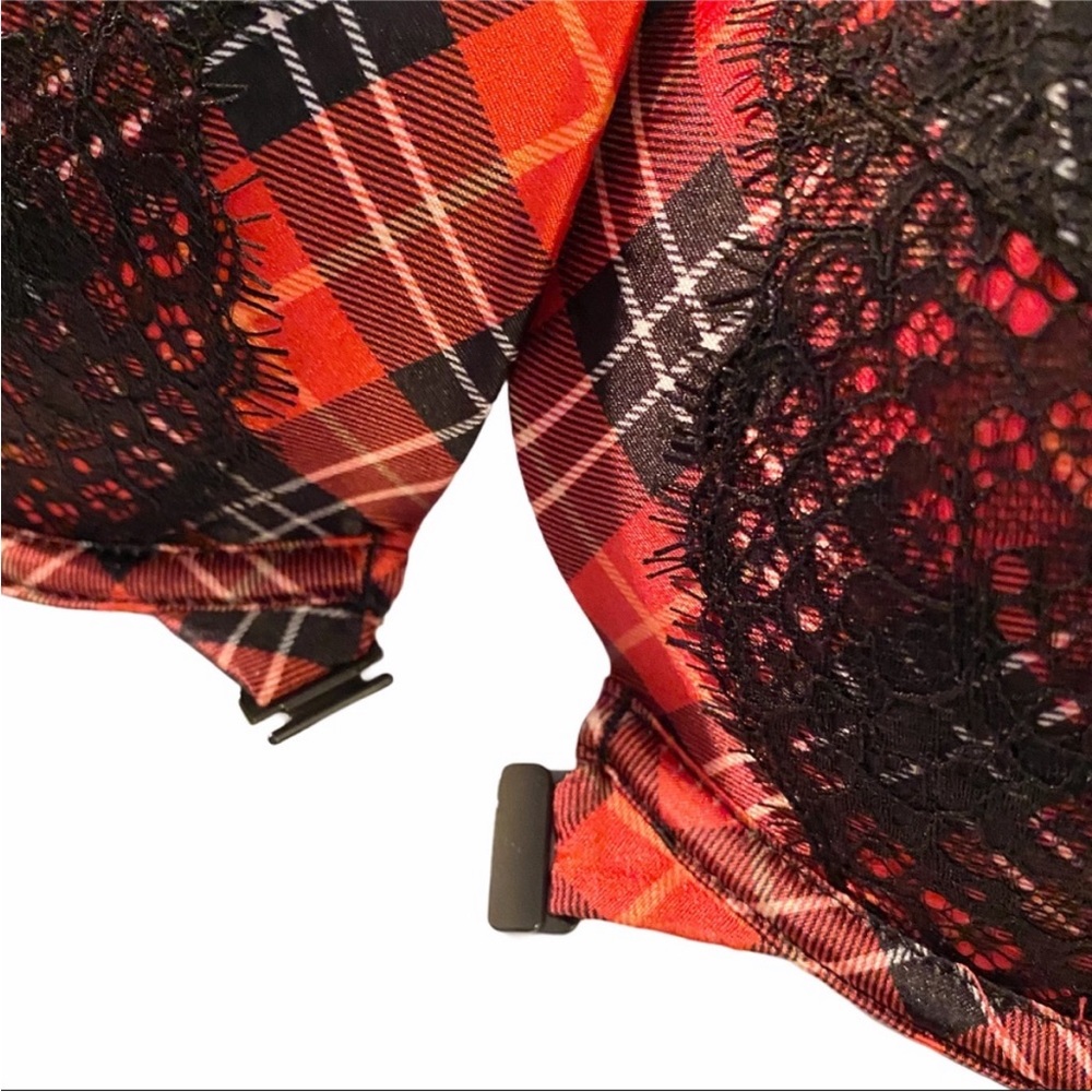 Victoria’s Secret Very Sexy Red Plaid Push Up Bra - Size 32 DDD - Picture 10 of 14